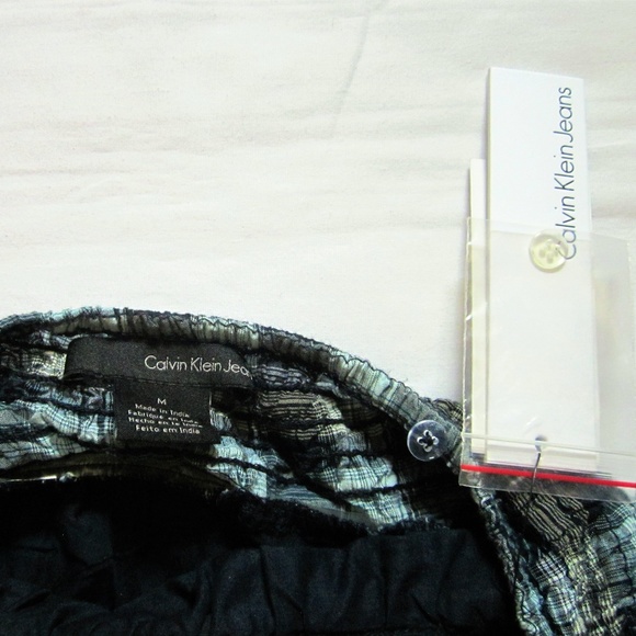 Calvin Klein M Blue Plaid/Floral Adjustable Strap - Picture 2 of 5